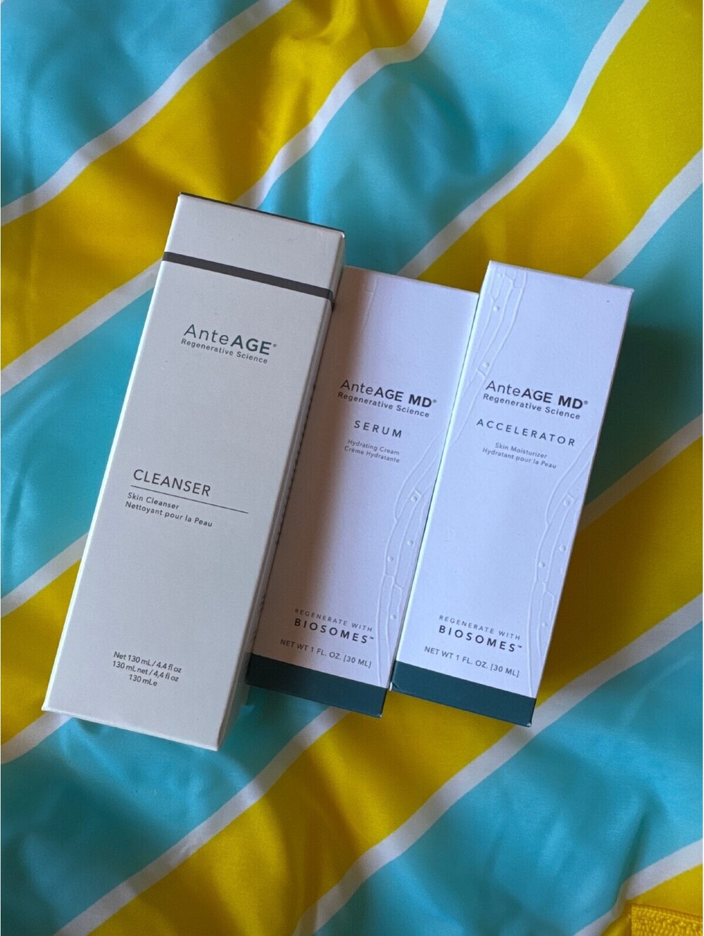 AnteAGE Cleanser MD Serum Accelerator 3pc Skincare Set New Sealed